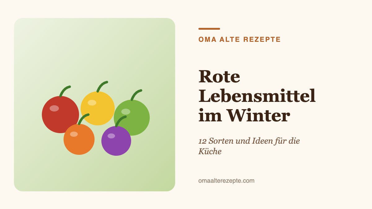 Illustration: rotes Obst und Gemüse in verschiedenen Farben