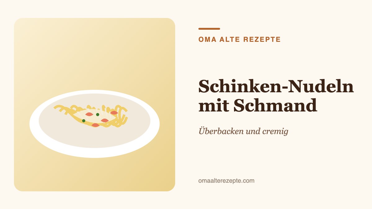 Illustration: Teller mit Nudeln in cremiger Soße
