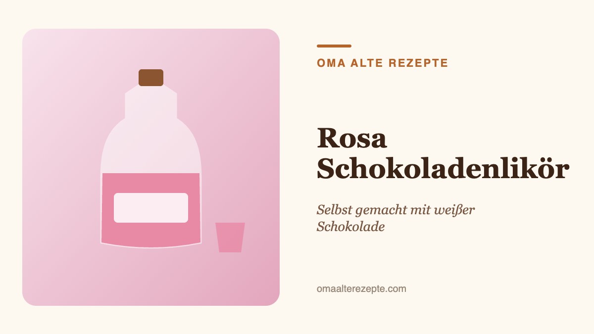 Illustration: Flasche mit rosa Likör und kleinem Glas