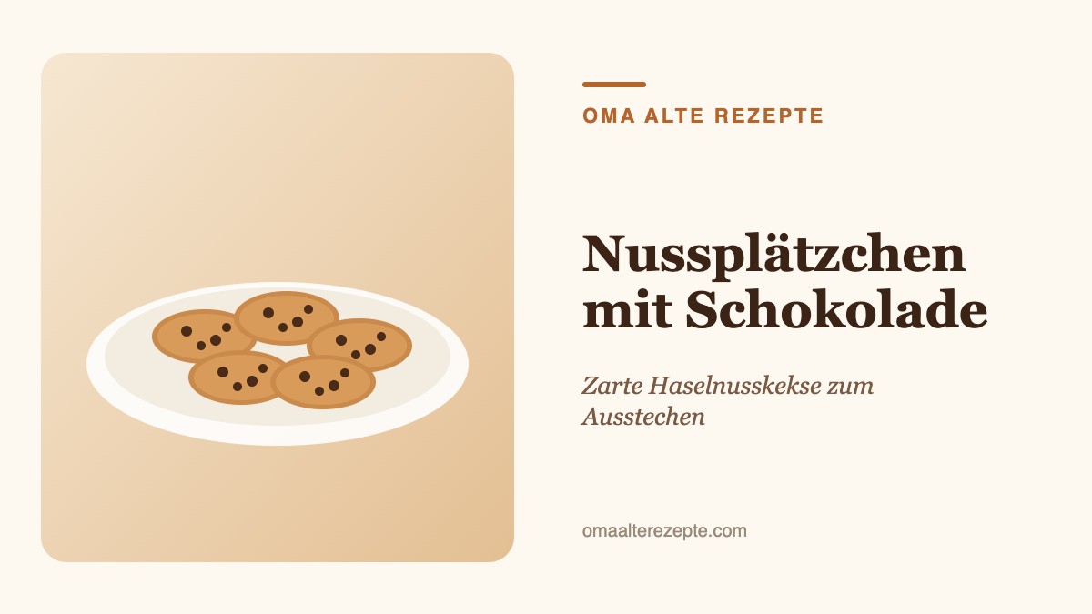Illustration: Teller mit runden Plätzchen mit Schokolade