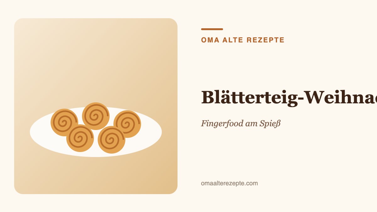 Illustration: goldbraunes Blätterteiggebäck auf einem Teller